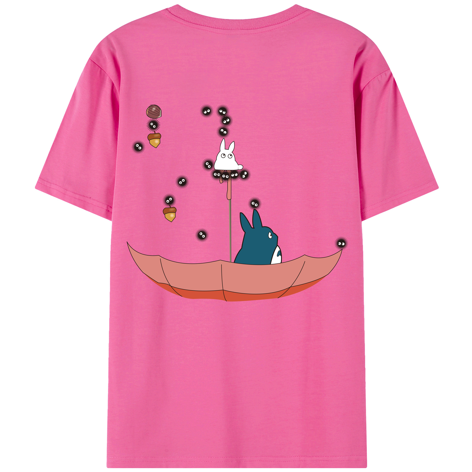 （画像用） となりのトトロ 草壁メイ 草壁サツキ My Neighbor Totoro Satsuki Kusakabe Mei Kusakabe レディース半袖Tシャツ(バックプリント)